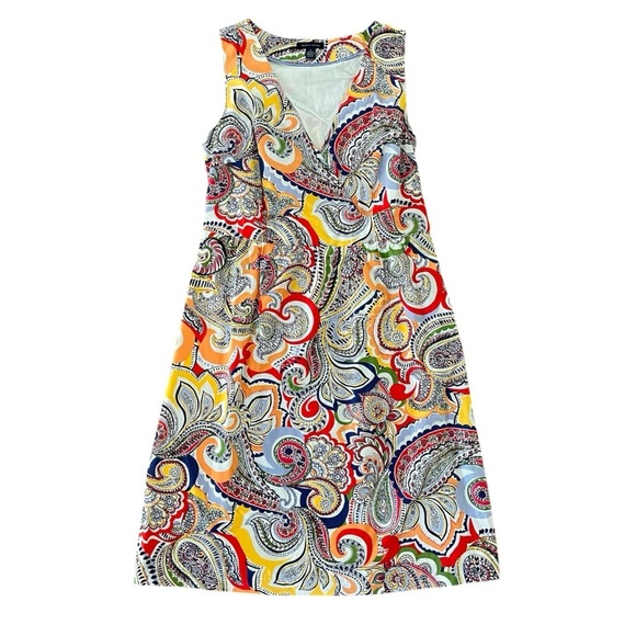 Tommy Hilfiger Dresses & Skirts - Tommy Hilfiger Colourful Paisley 100% Cotton Dress Women’s Size 10